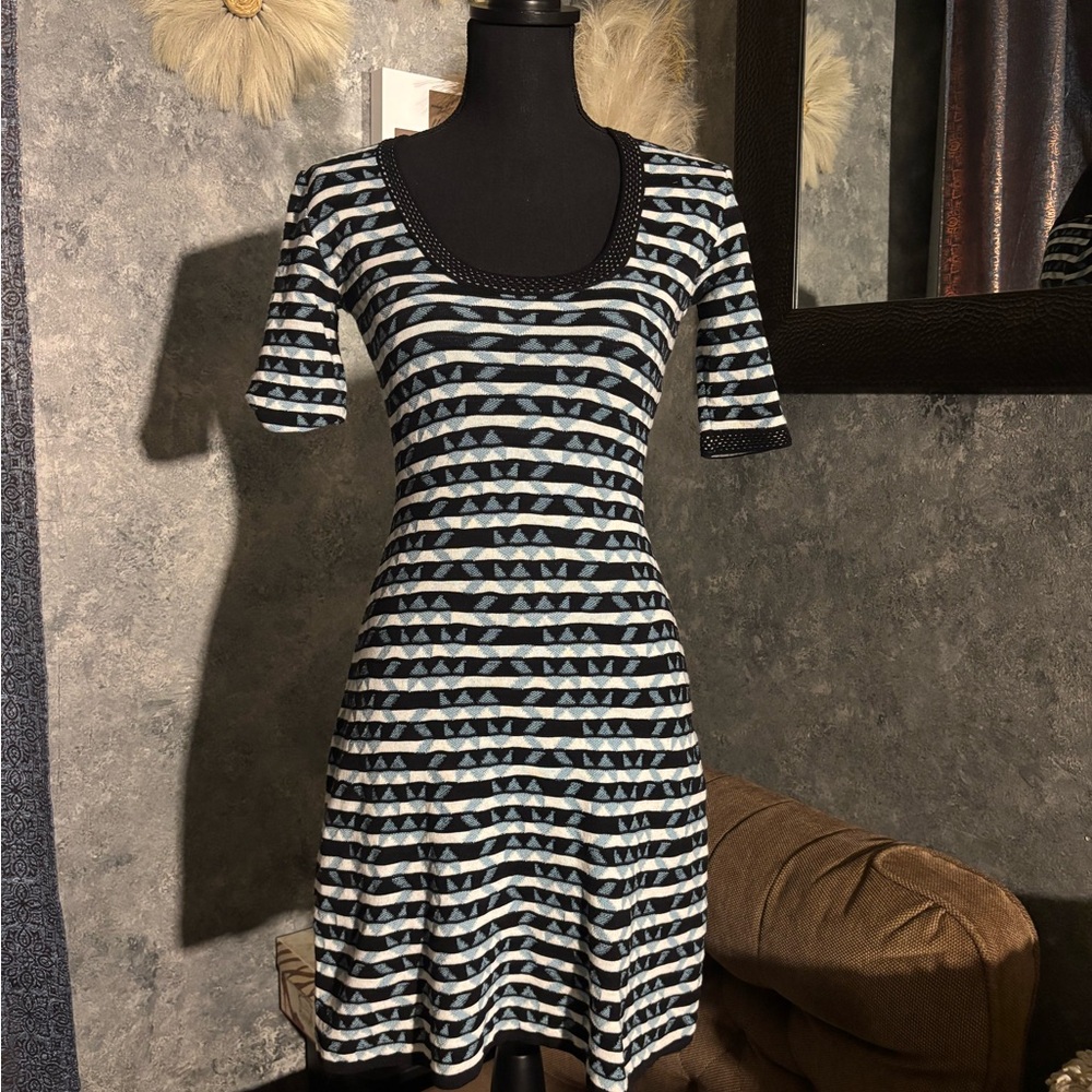 Missoni Black and White Patterned Mini Dress